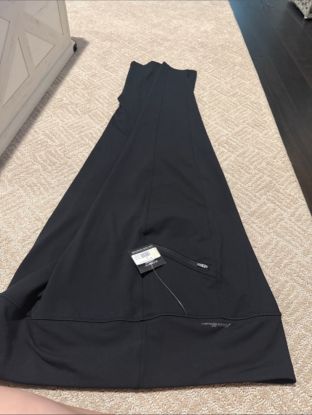 Eddie Bauer Black Stretch Skirt with Zip Pocket